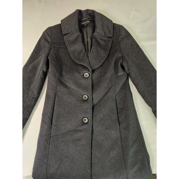 JONES NEW YORK Long Soft Black Wool Blend Trench/Maxi Coat Size 4 Soft Pockets - Picture 13 of 14